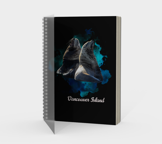 Sea Lions Vancouver Island Spiral Notebook