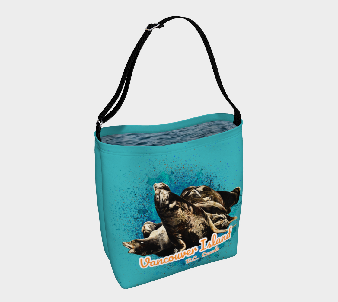 What's Up? Sea Lions Vancouver Island BC Canada Neoprene Day Tote