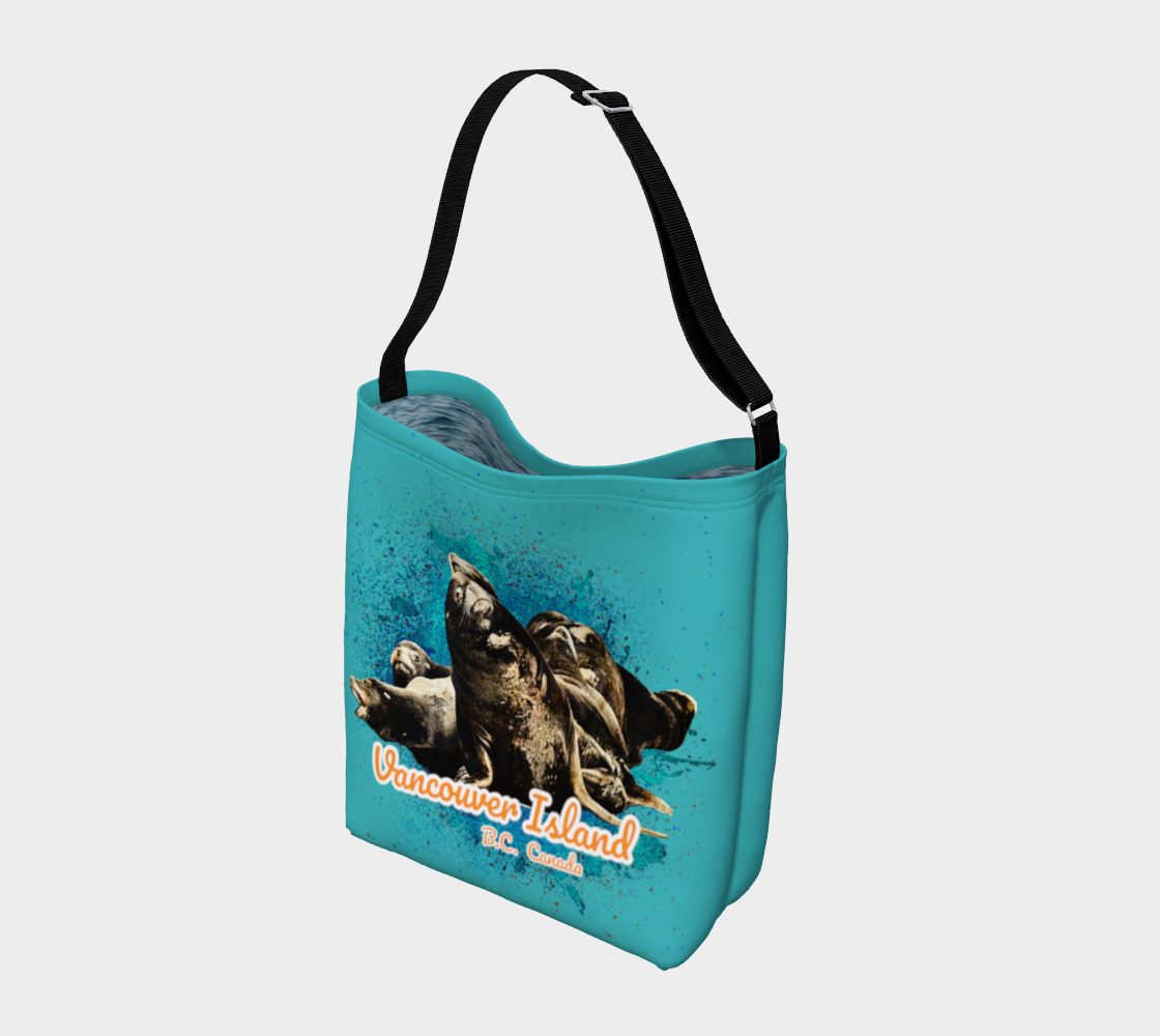What's Up? Sea Lions Vancouver Island BC Canada Neoprene Day Tote