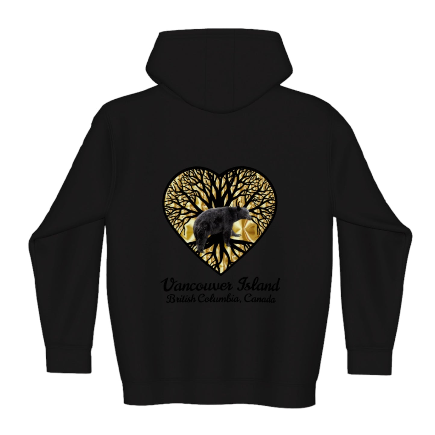 Bear Heart Premium Zipper Hoodie back