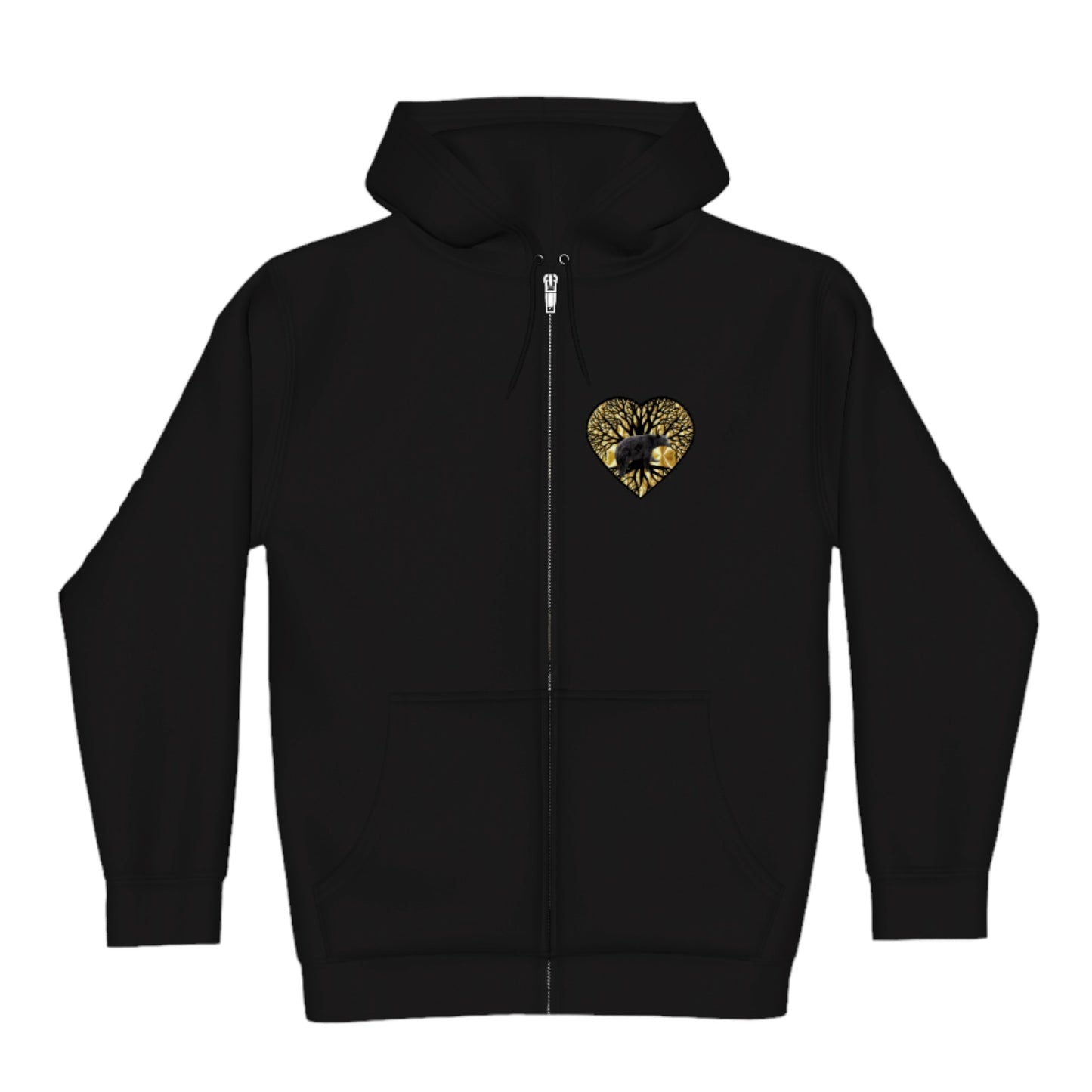 Bear Heart Premium Zipper Hoodie front