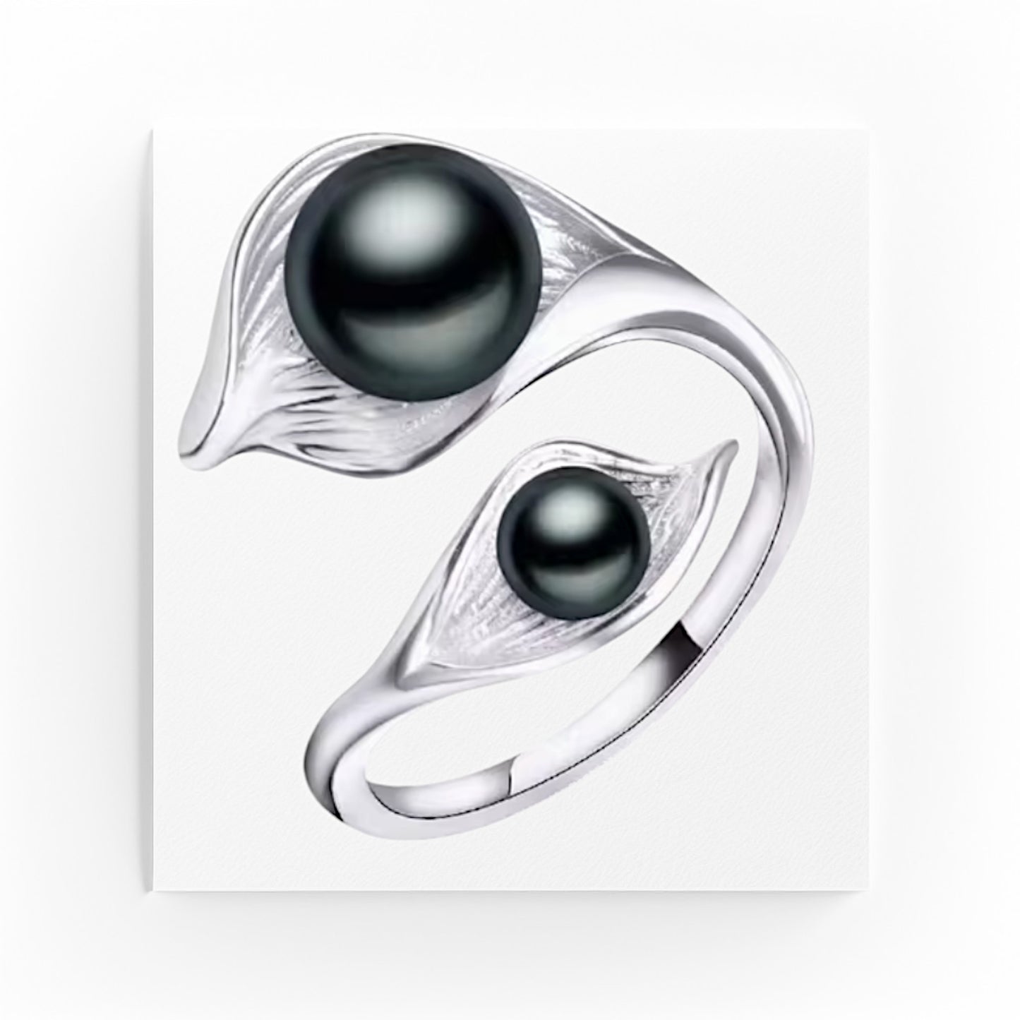 Lily of the Island Adjustable Freshwater Black Pearl Ring