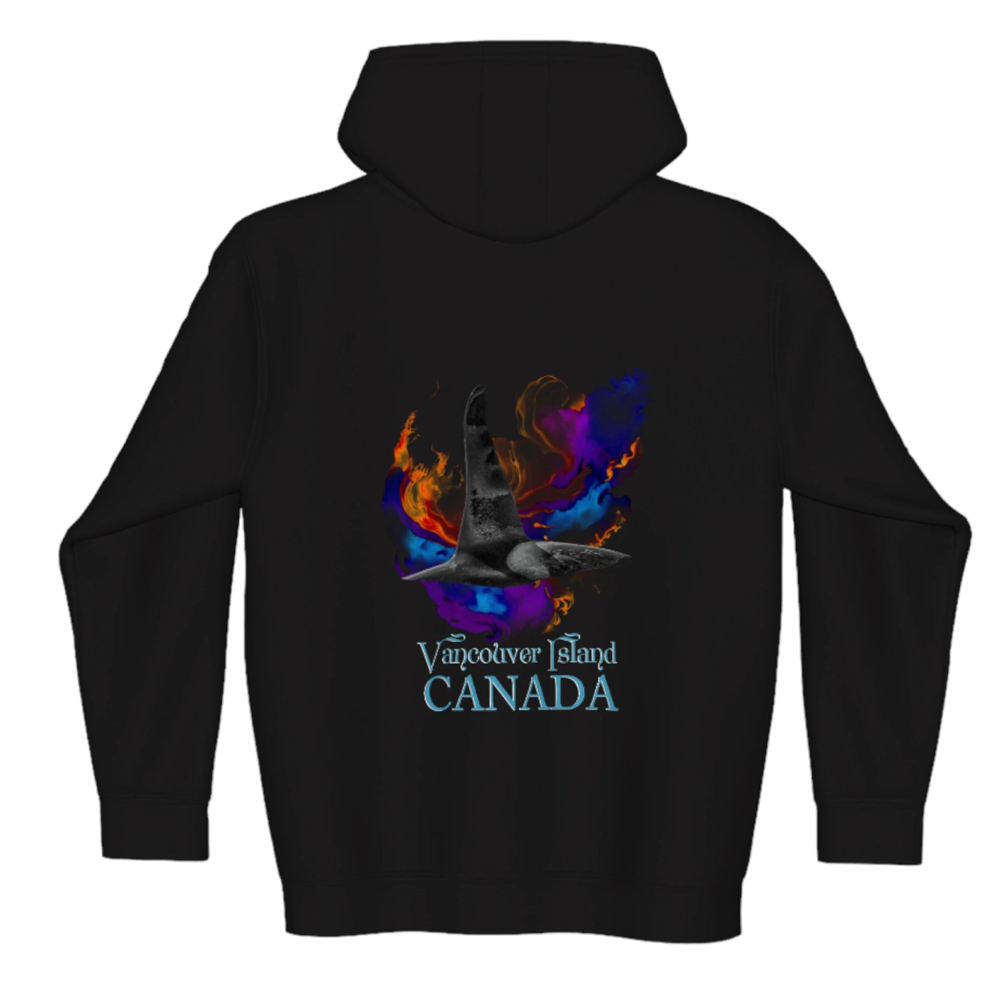 Orca Aura Vancouver Island Canada Premium Zipper Hoodie back