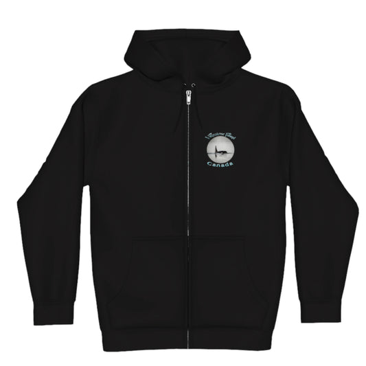 Orca Spray Vancouver Island Canada Premium Zipper Hoodie front