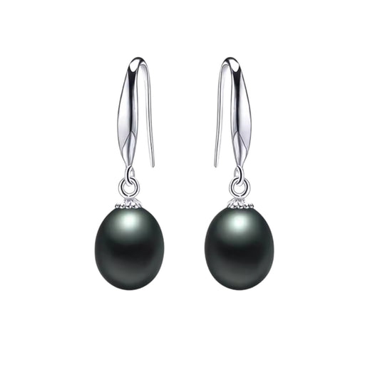 Black Pearl Drop Earrings