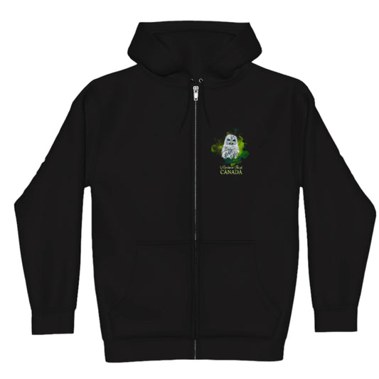 Wise Owl Vancouver Island Canada Premium Zipper Hoodie