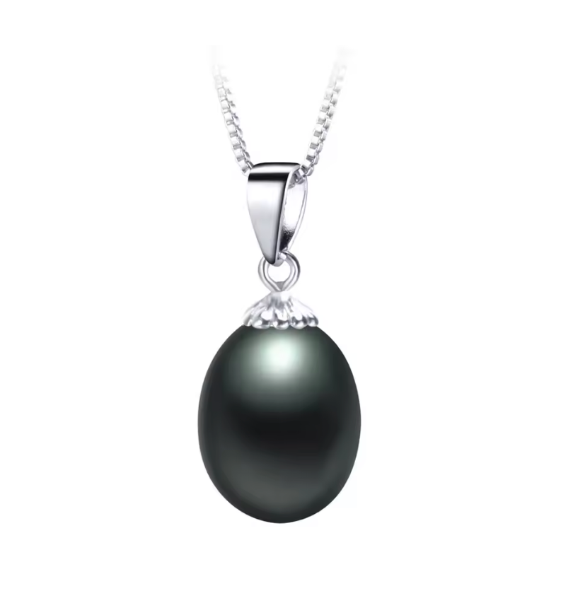 Black Pearl Drop Pendant 