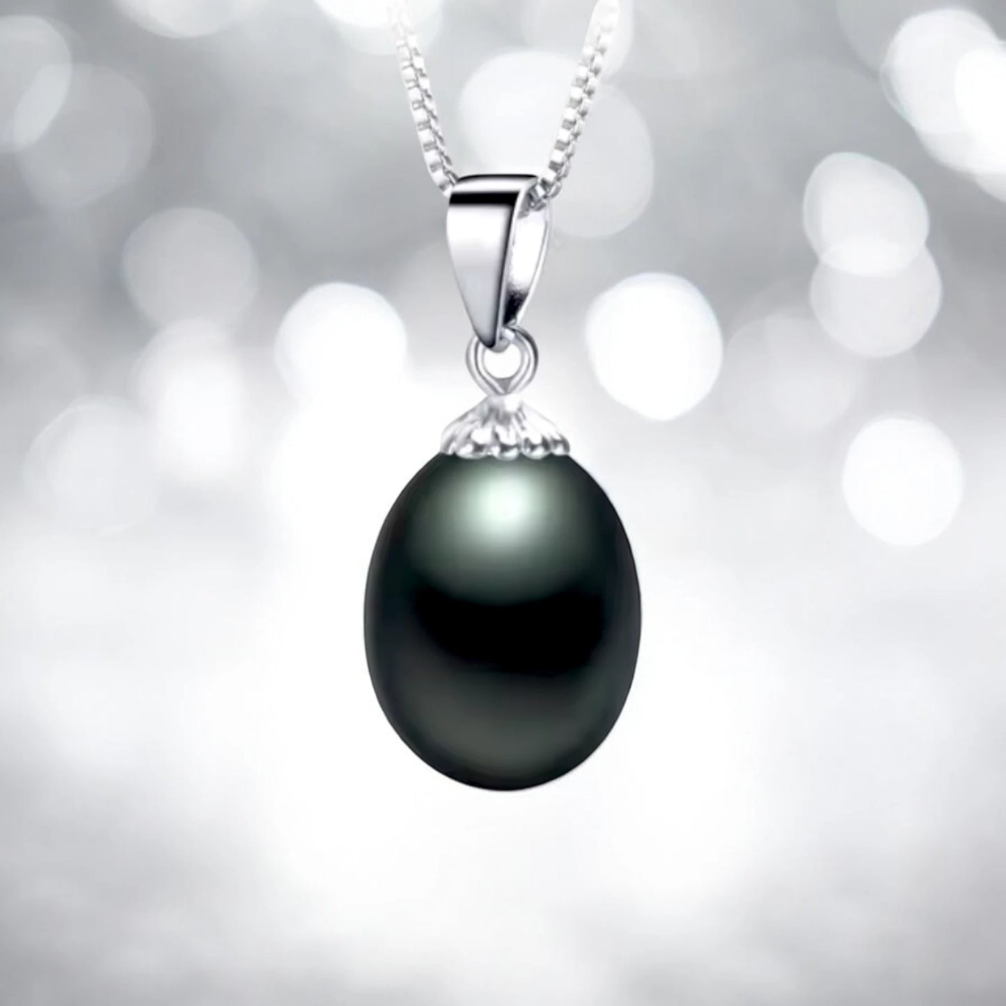 Black Pearl Drop Pendant 