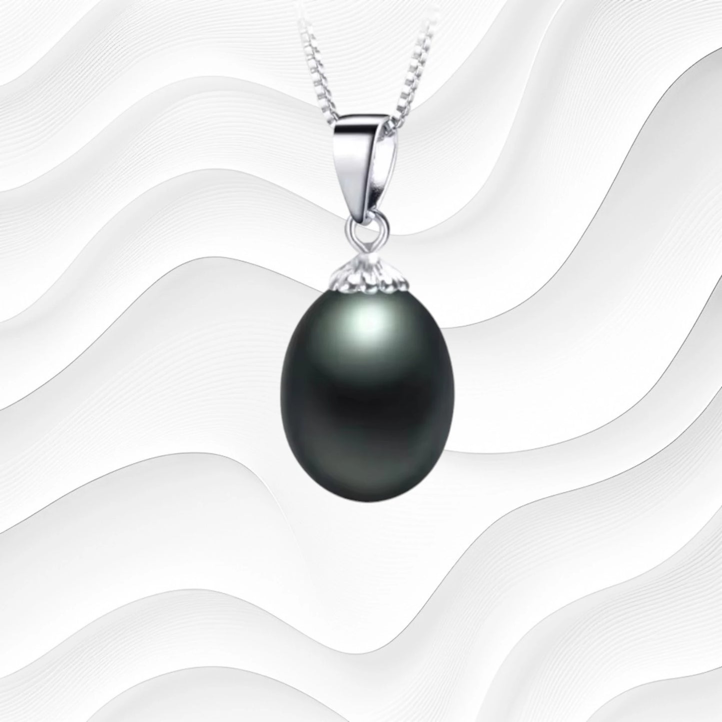 Black Pearl Drop Pendant 