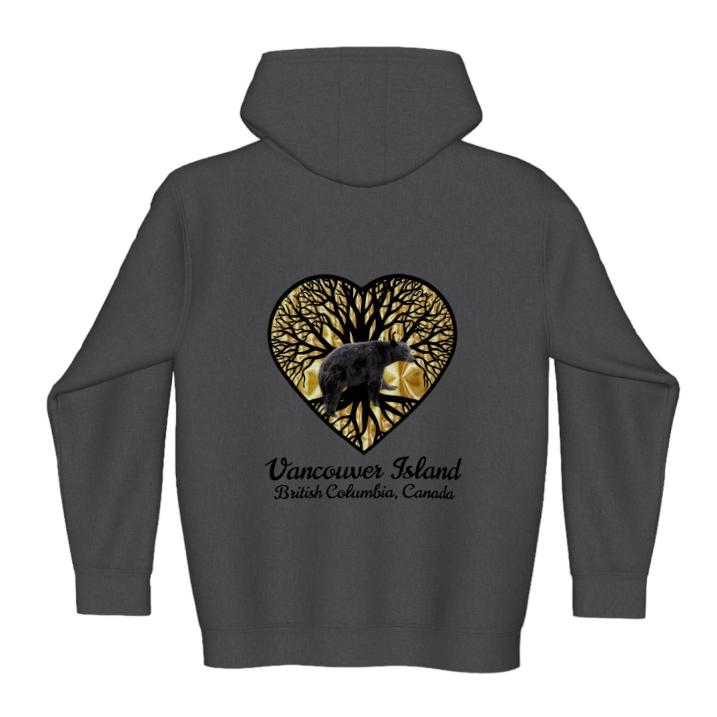 Bear Heart Premium Zipper Hoodie back