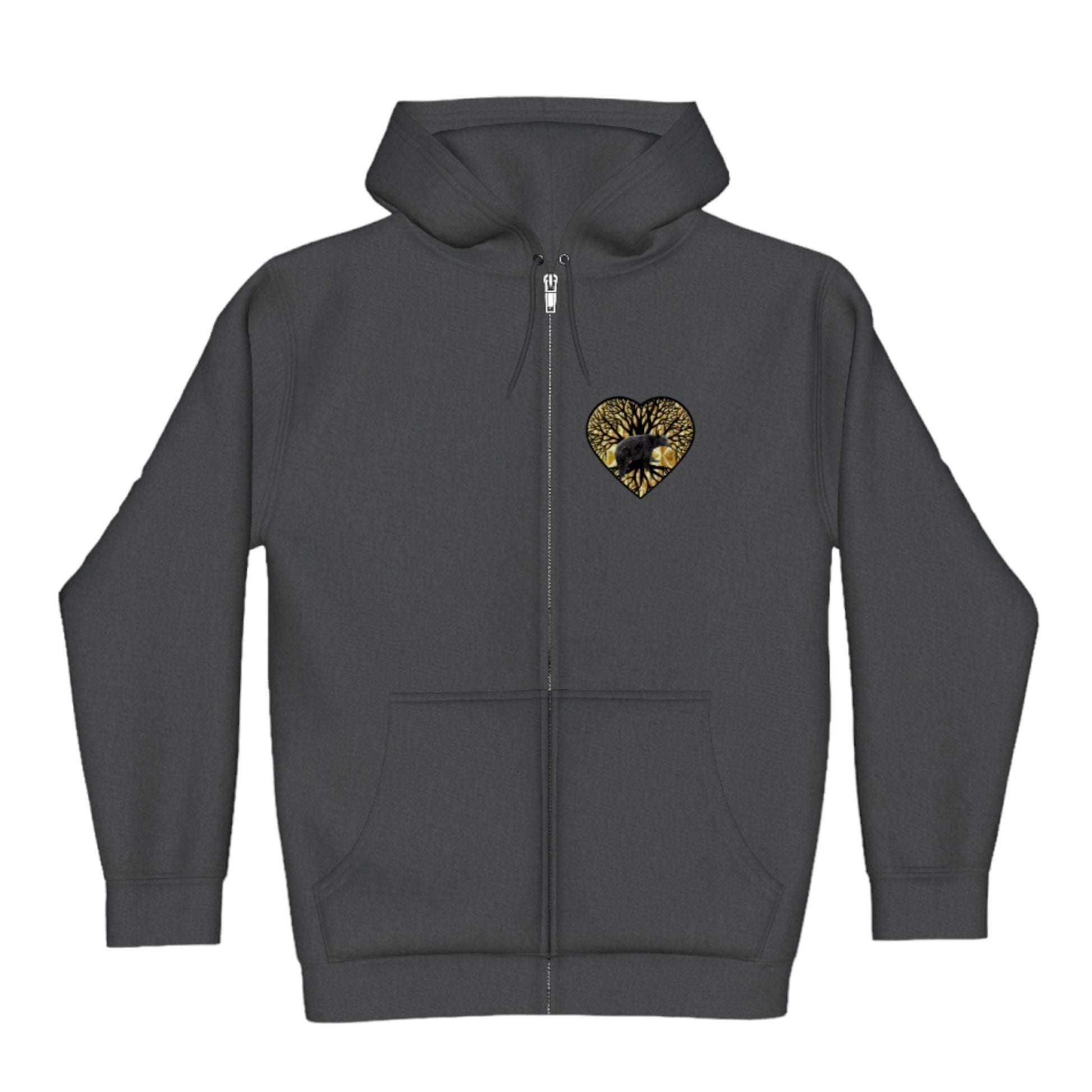 Bear Heart Premium Zipper Hoodie front