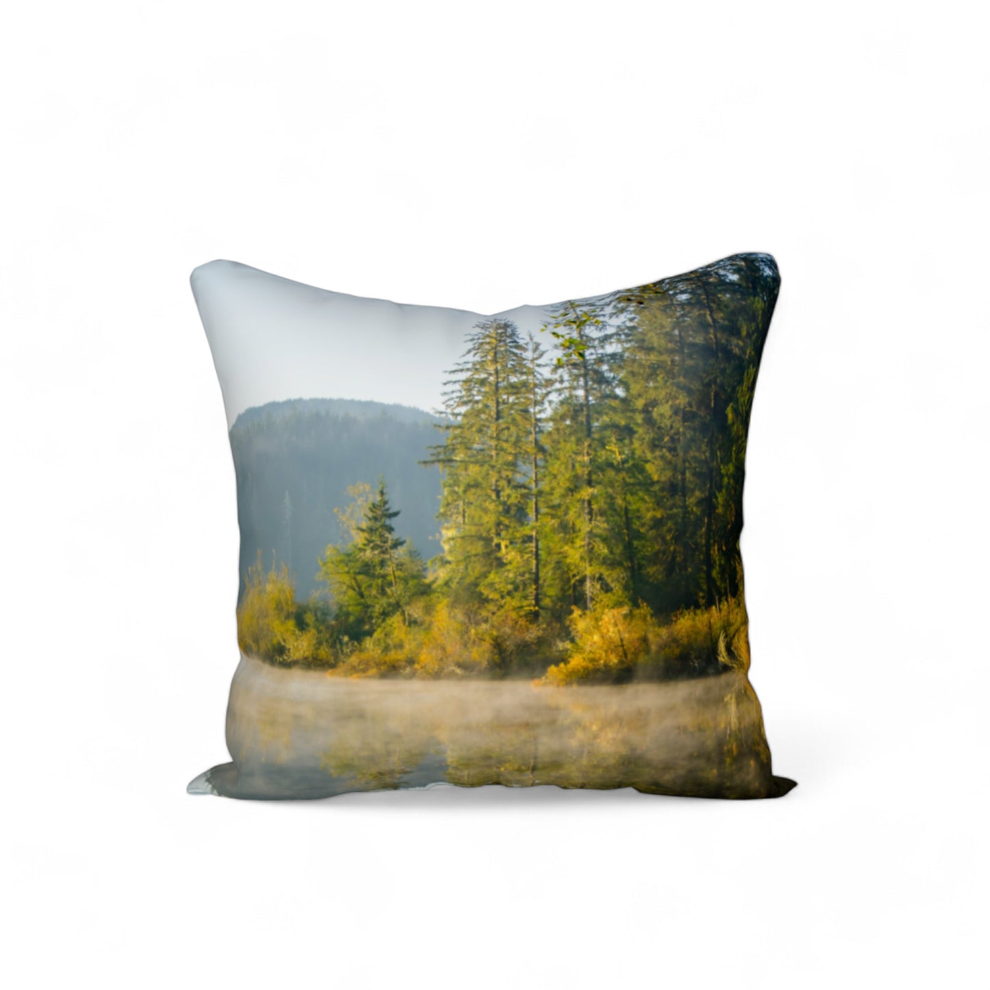 Fairy Lake Sunrise 18"x18" Throw Pillow Cover