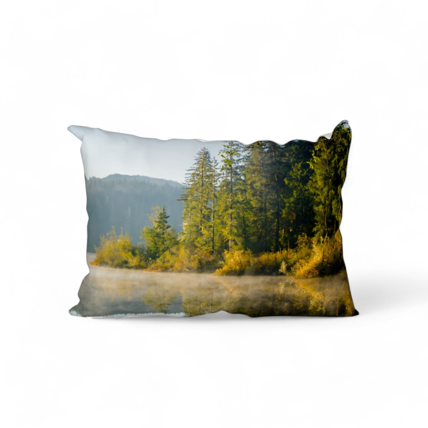 Fairy Lake Sunrise 20"x14" Throw Pillow Cover