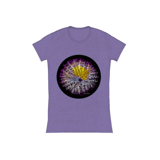 Spotlight Sand Dollar Comfort Slim Fit T-shirt. the image on the front of the shirt is a sand dollar.
