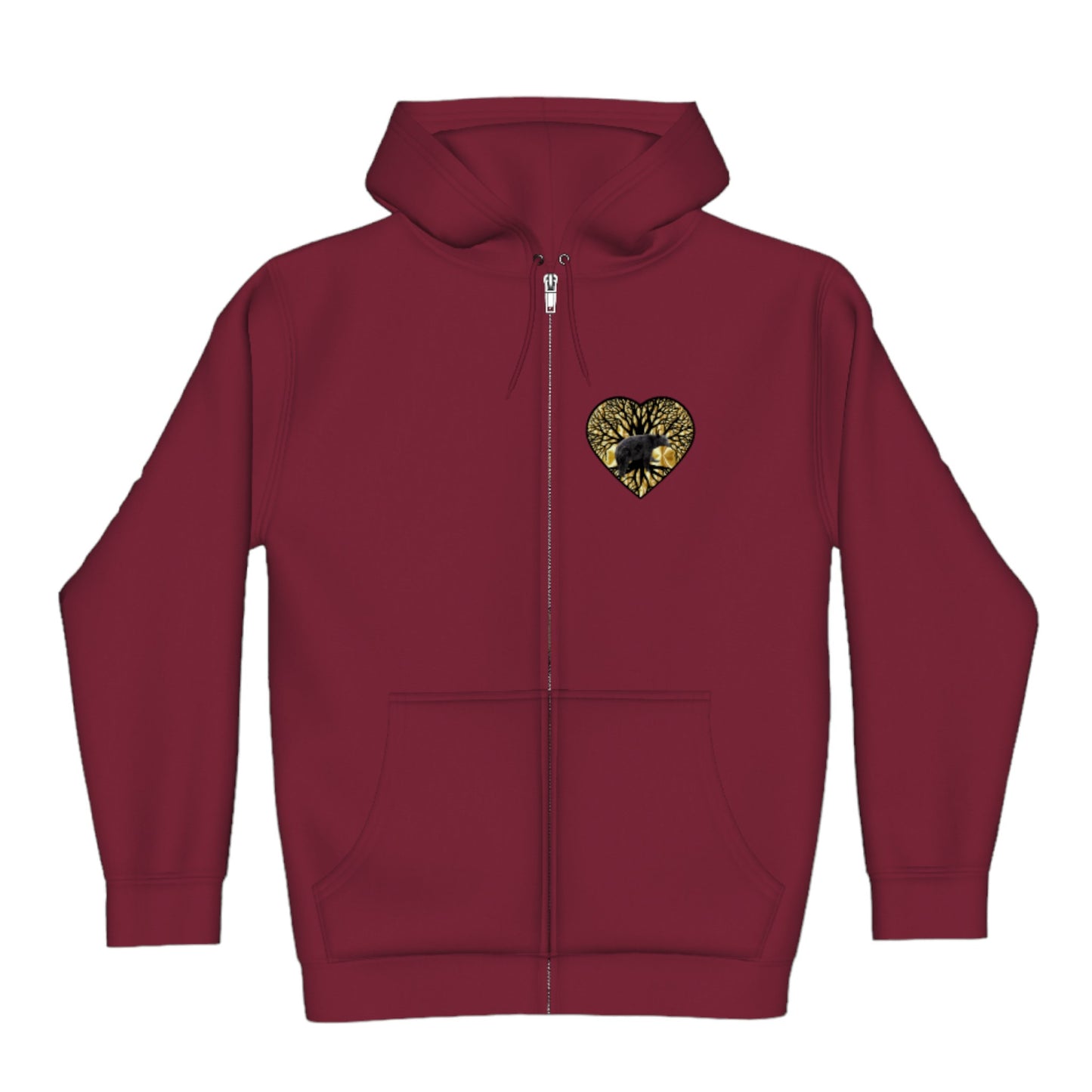 Bear Heart Premium Zipper Hoodie front