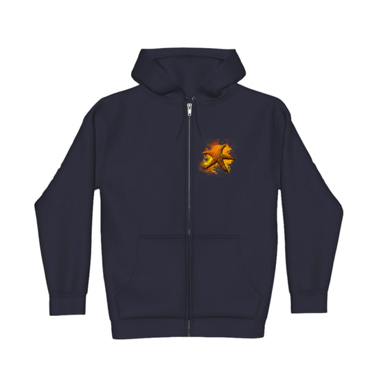 Starfish Orange Premium Zipper Hoodie front