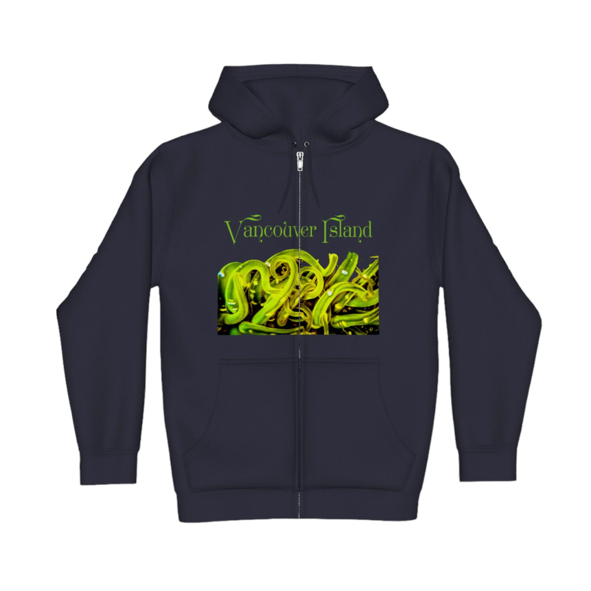 Vancouver Island Sea Anemone Premium Zipper Hoodie front