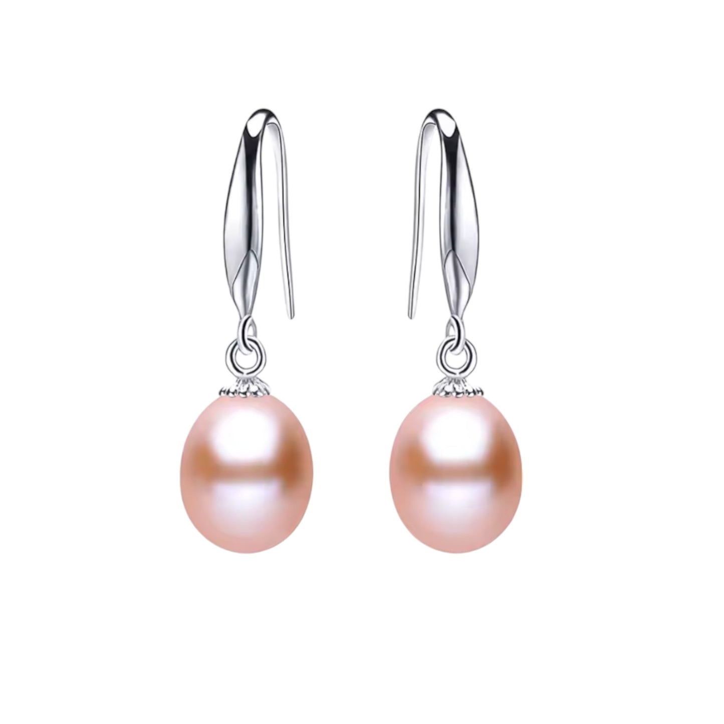 Pink Pearl Drop Earrings