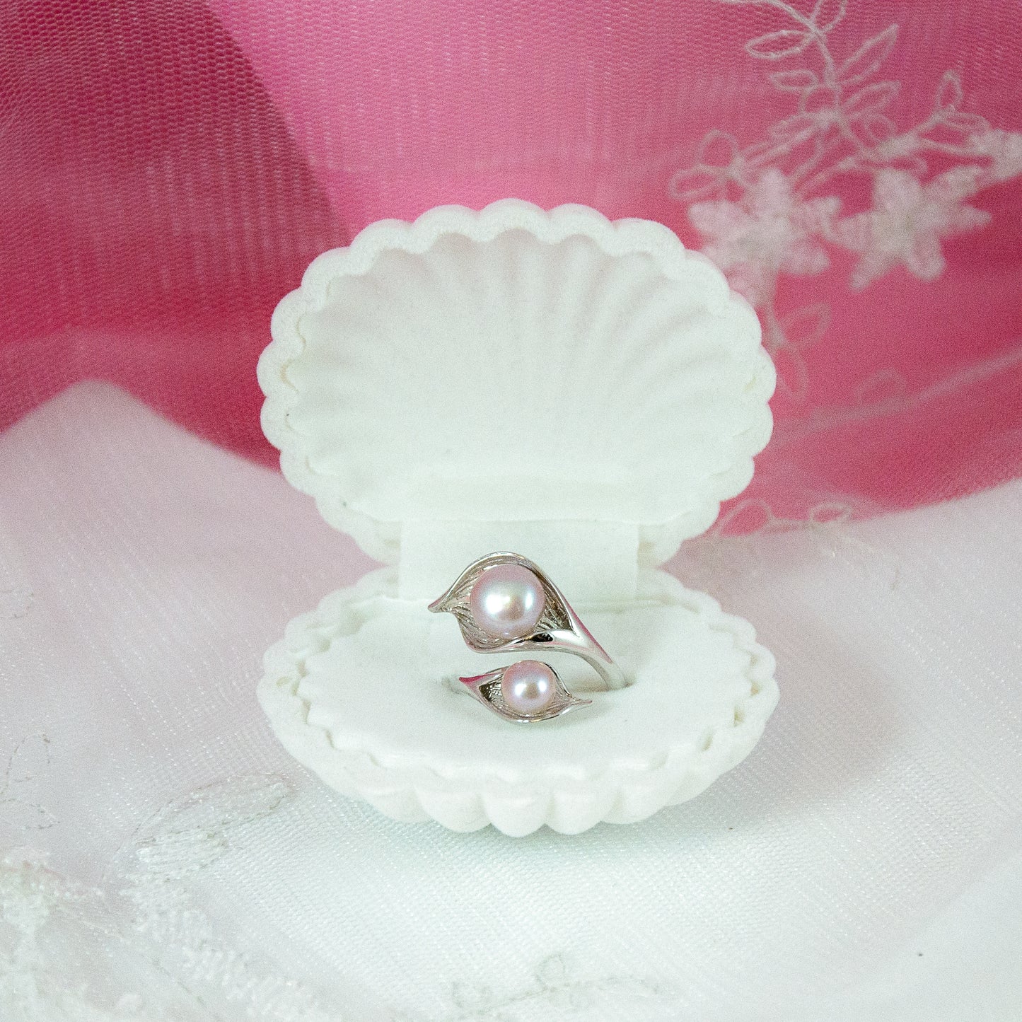 Lily of the Island Adjustable Freshwater Purple Pearl Ring