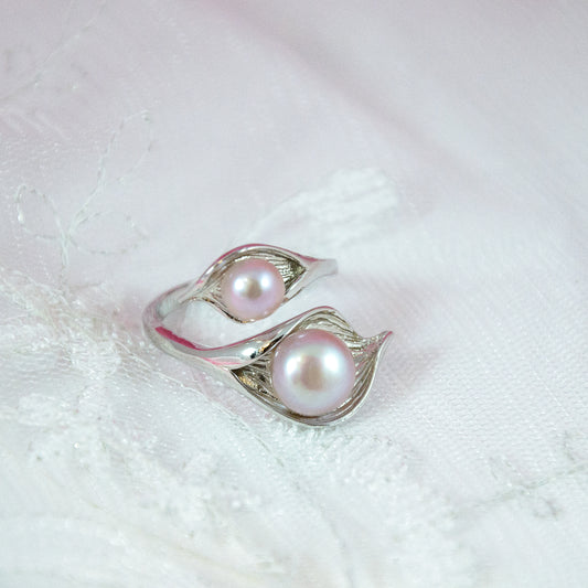 Lily of the Island Adjustable Freshwater Purple Pearl Ring