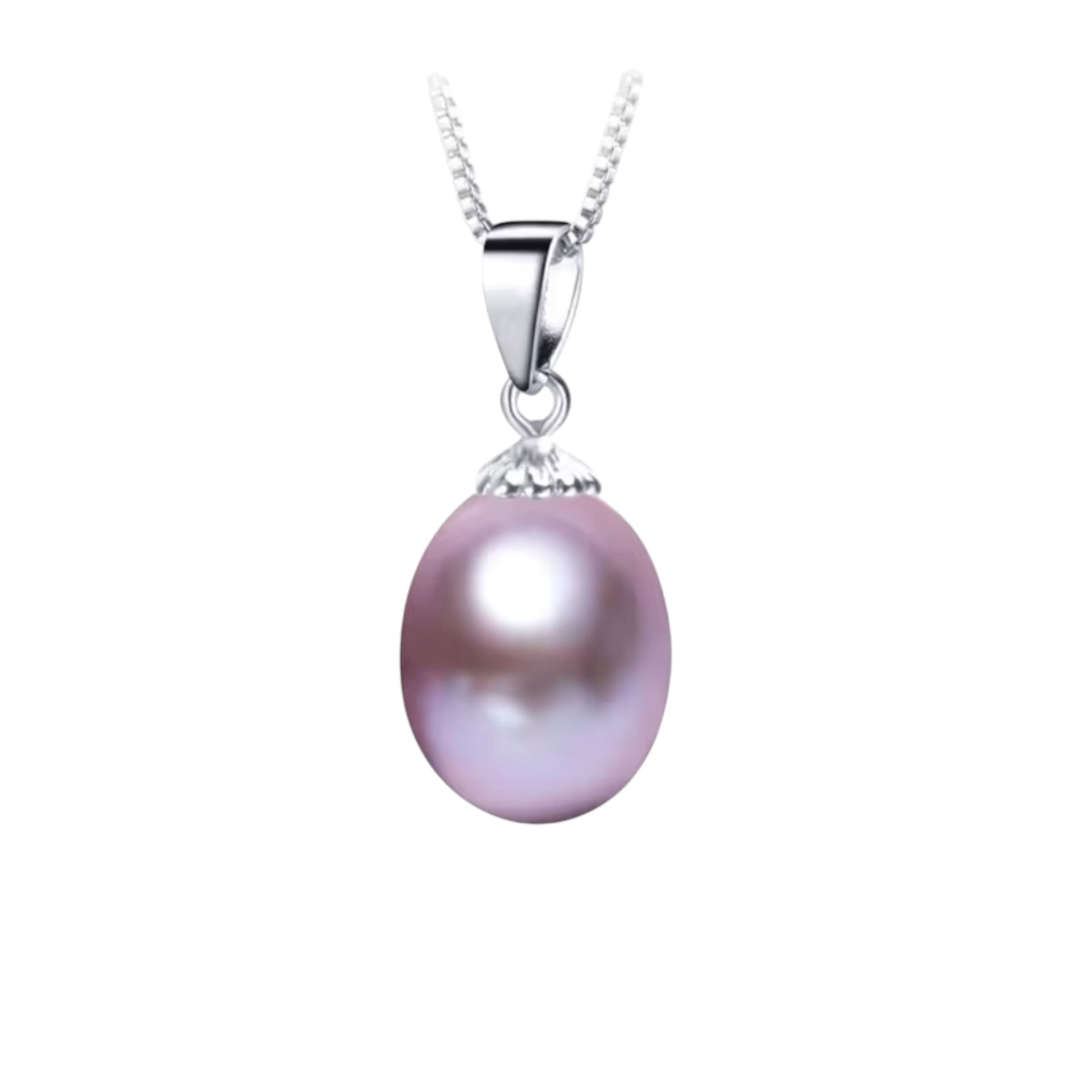 Purple pearl drop pendant