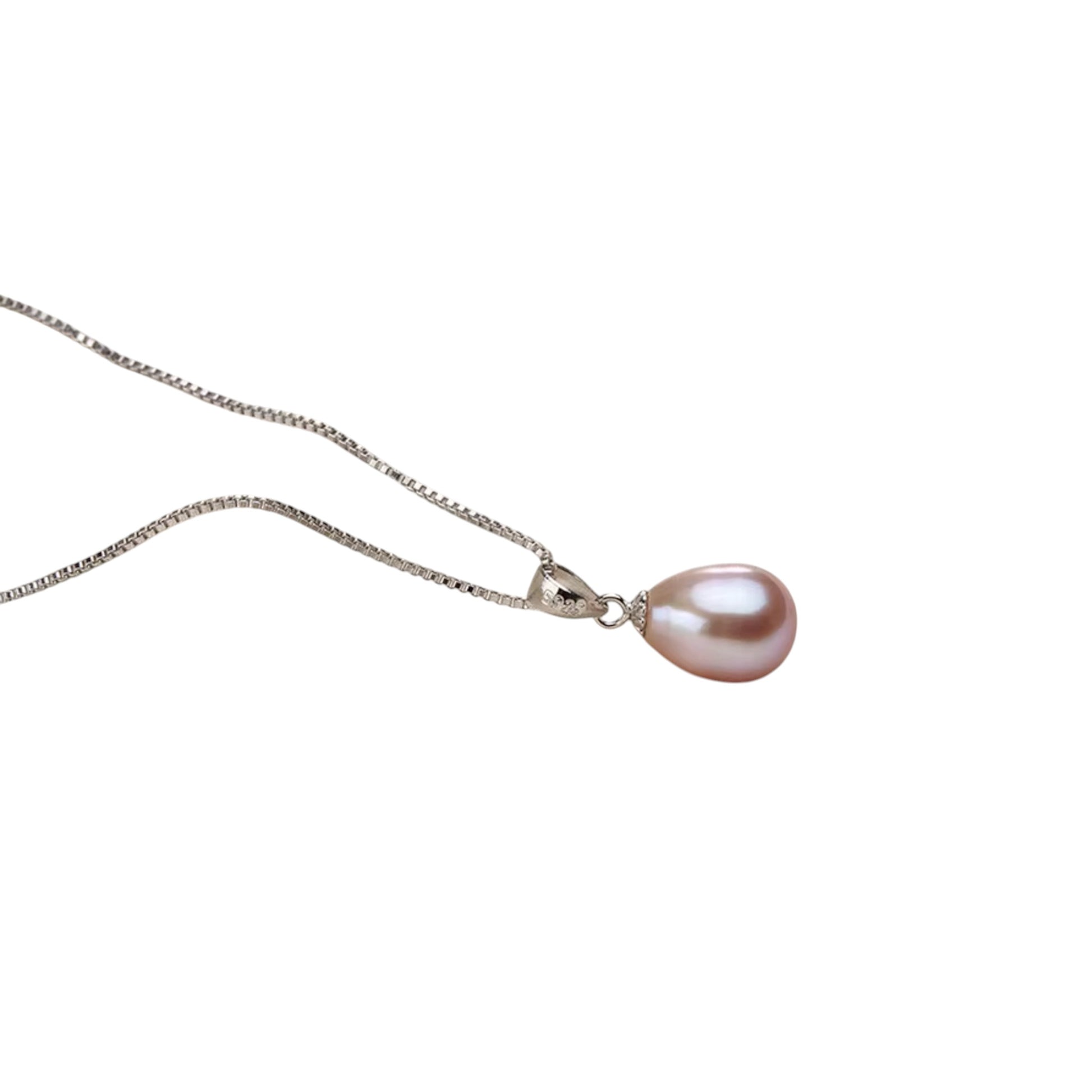 Purple pearl drop pendant