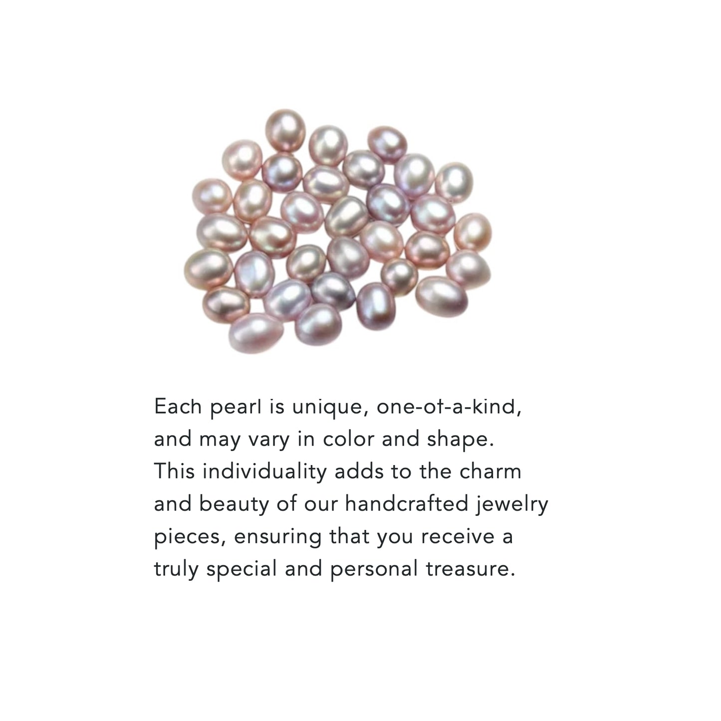 Difference in colour size of pearl pendant