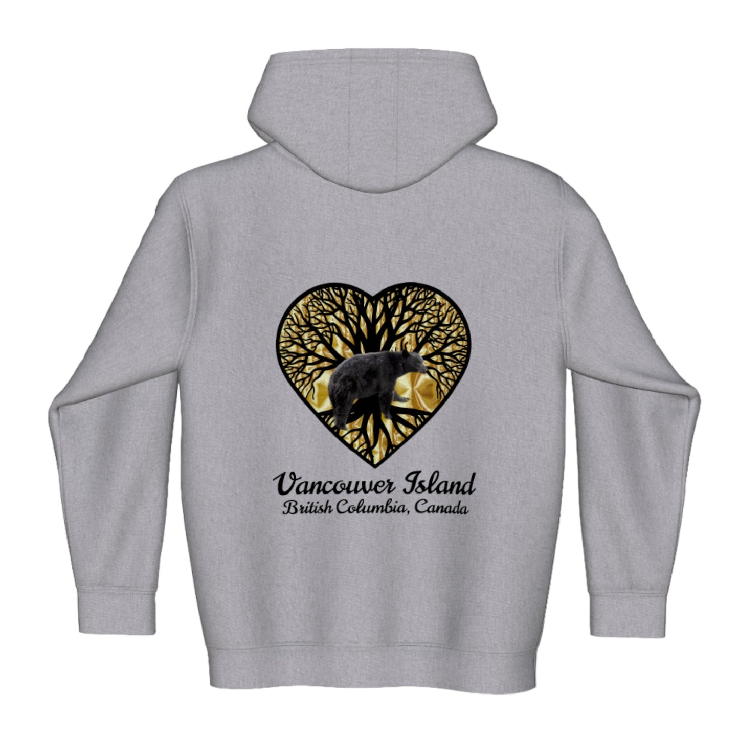 Bear Heart Premium Zipper Hoodie back