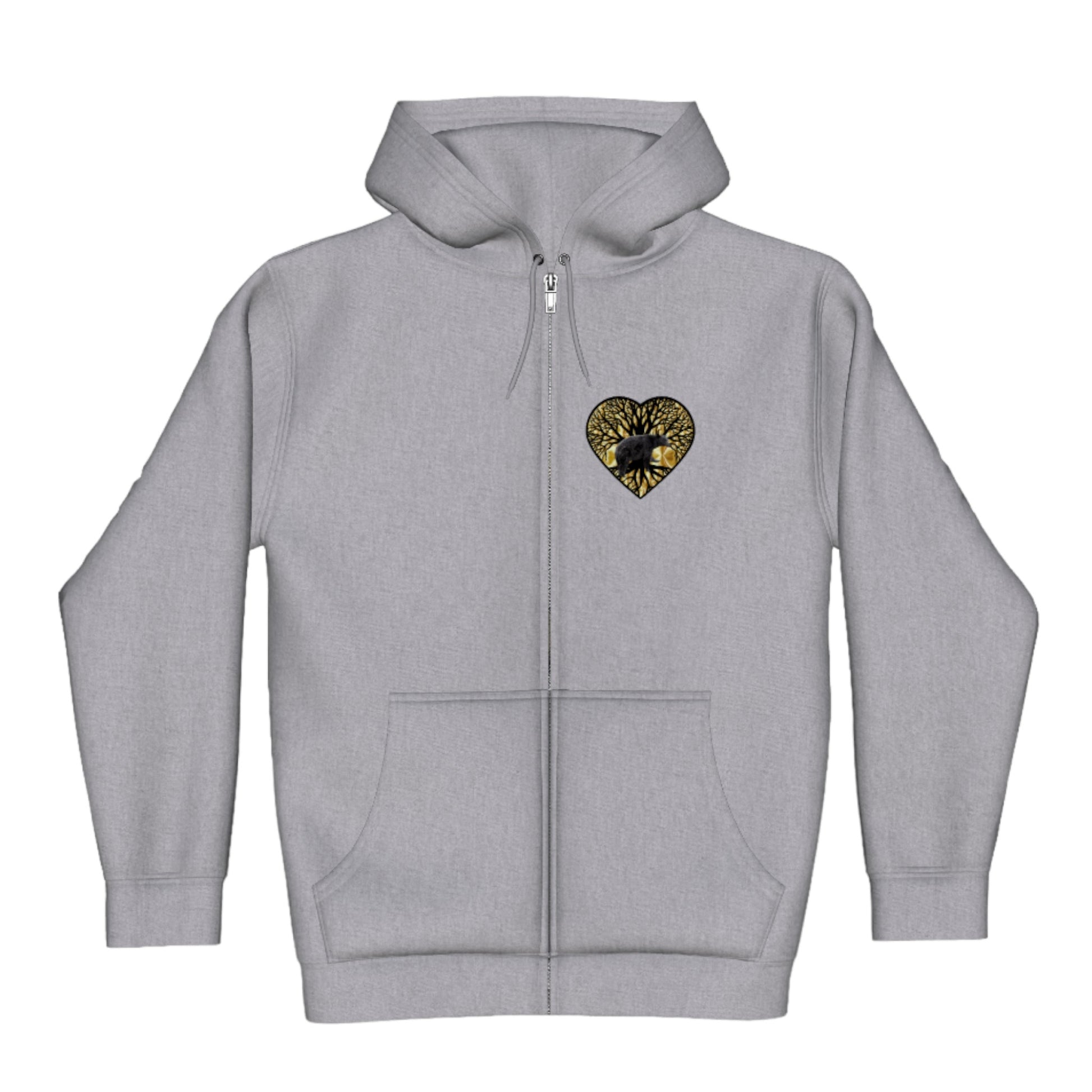 Bear Heart Premium Zipper Hoodie front