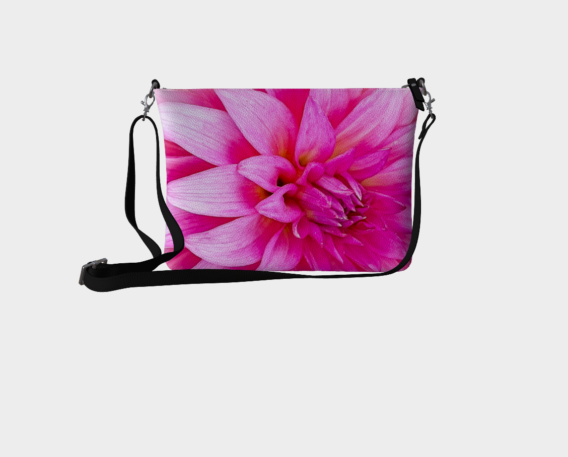 Summer Dahlia Vegan Leather Crossbody Purse