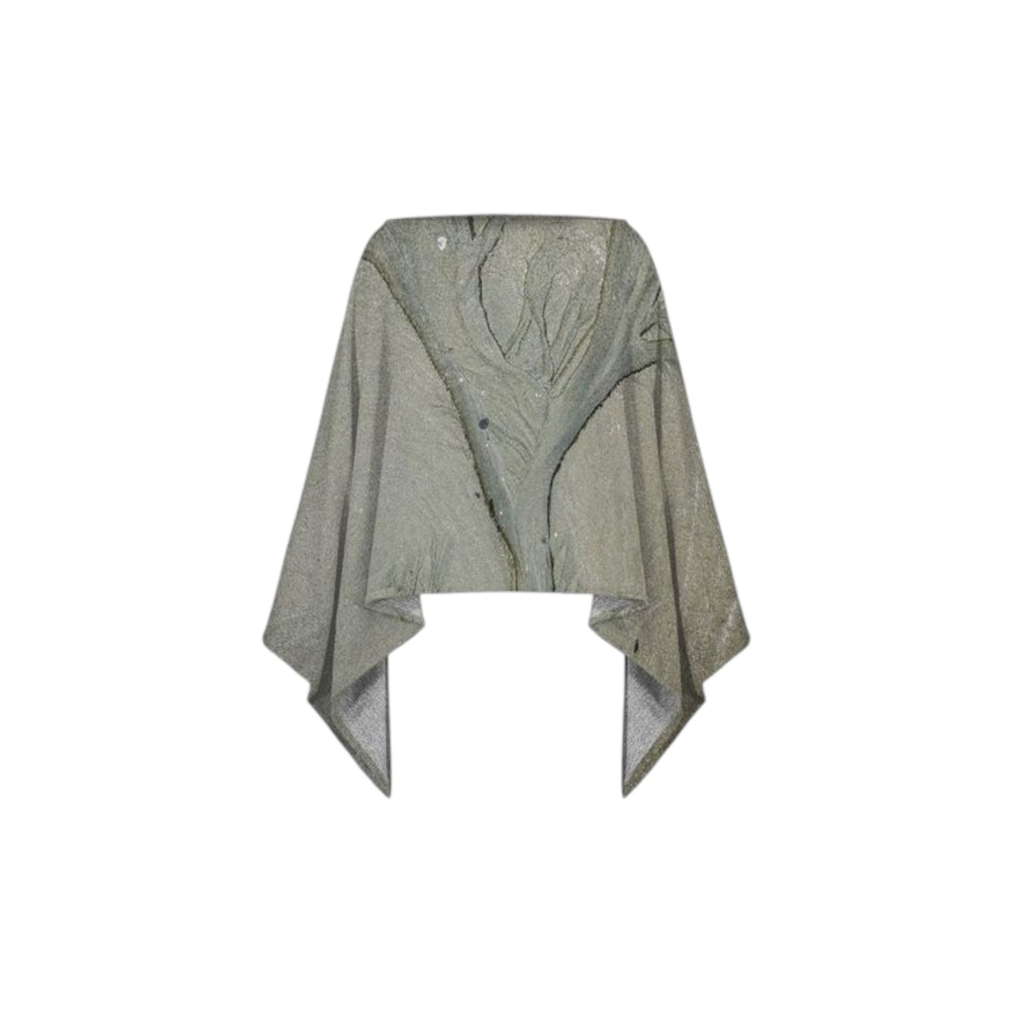 All over print poncho with sand artwork.