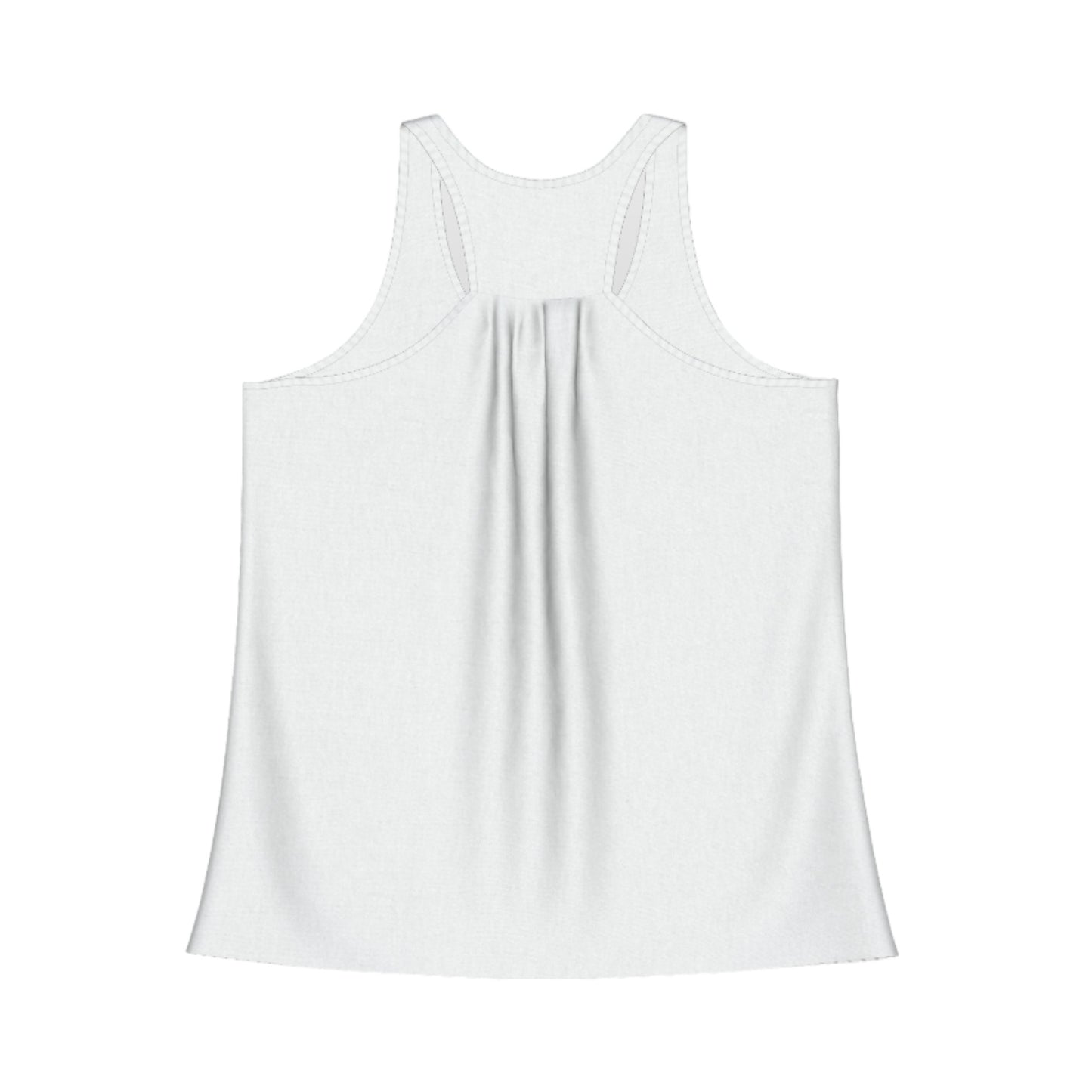 The back of the flow racerback tank top