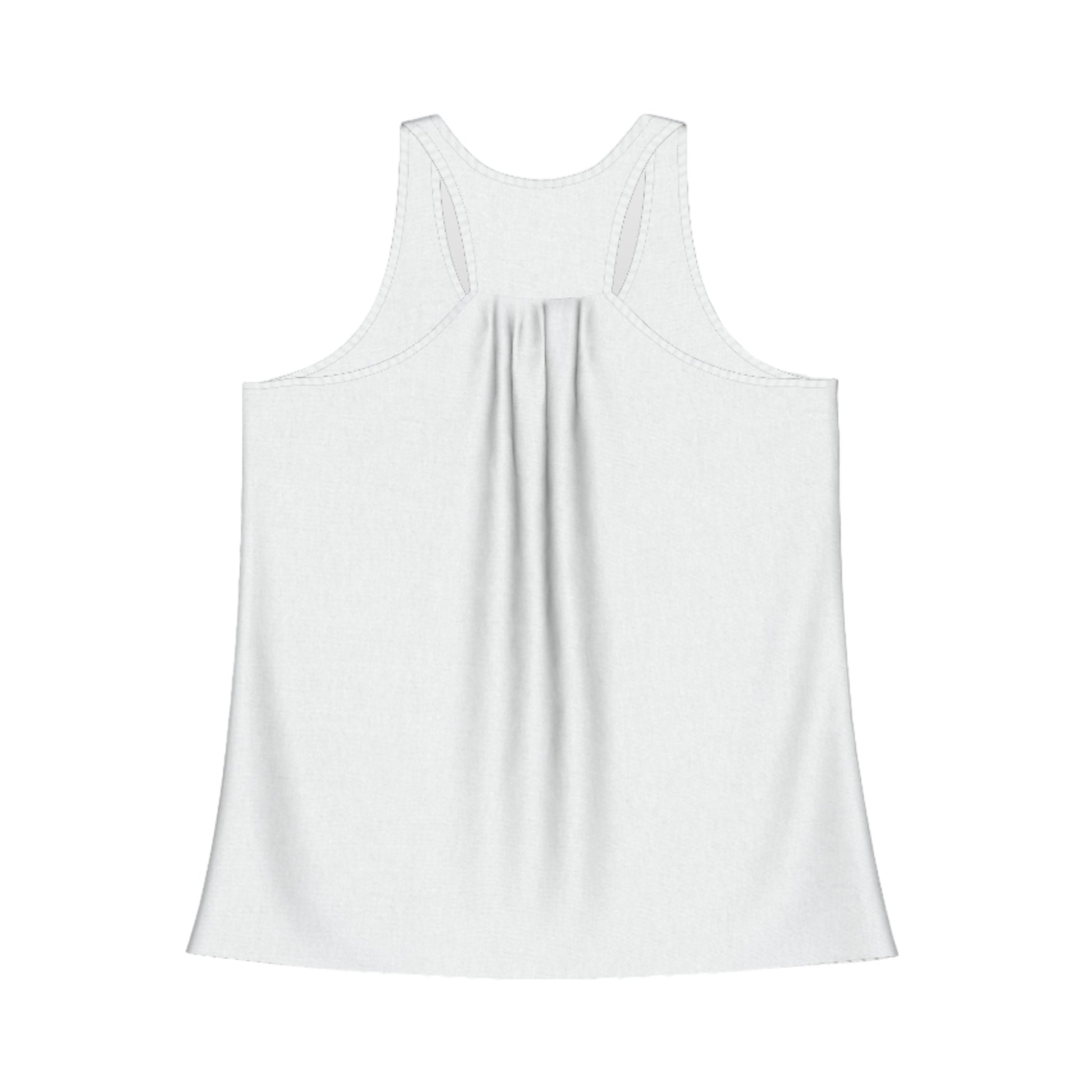 The back of the flow racerback tank top