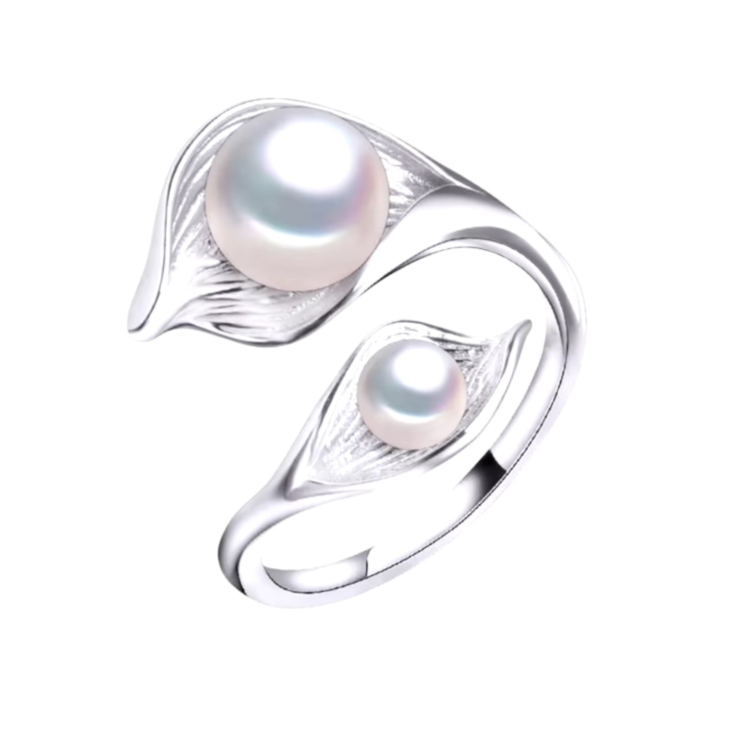 Lily of the Island Adjustable Freshwater White Pearl Ring