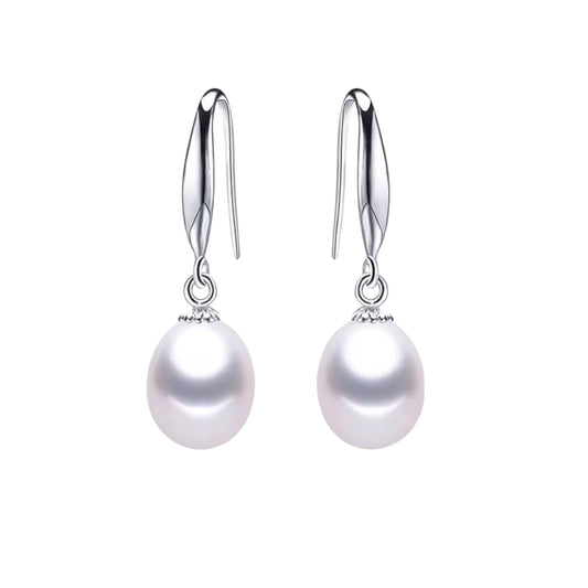 White Pearl Drop Earrings