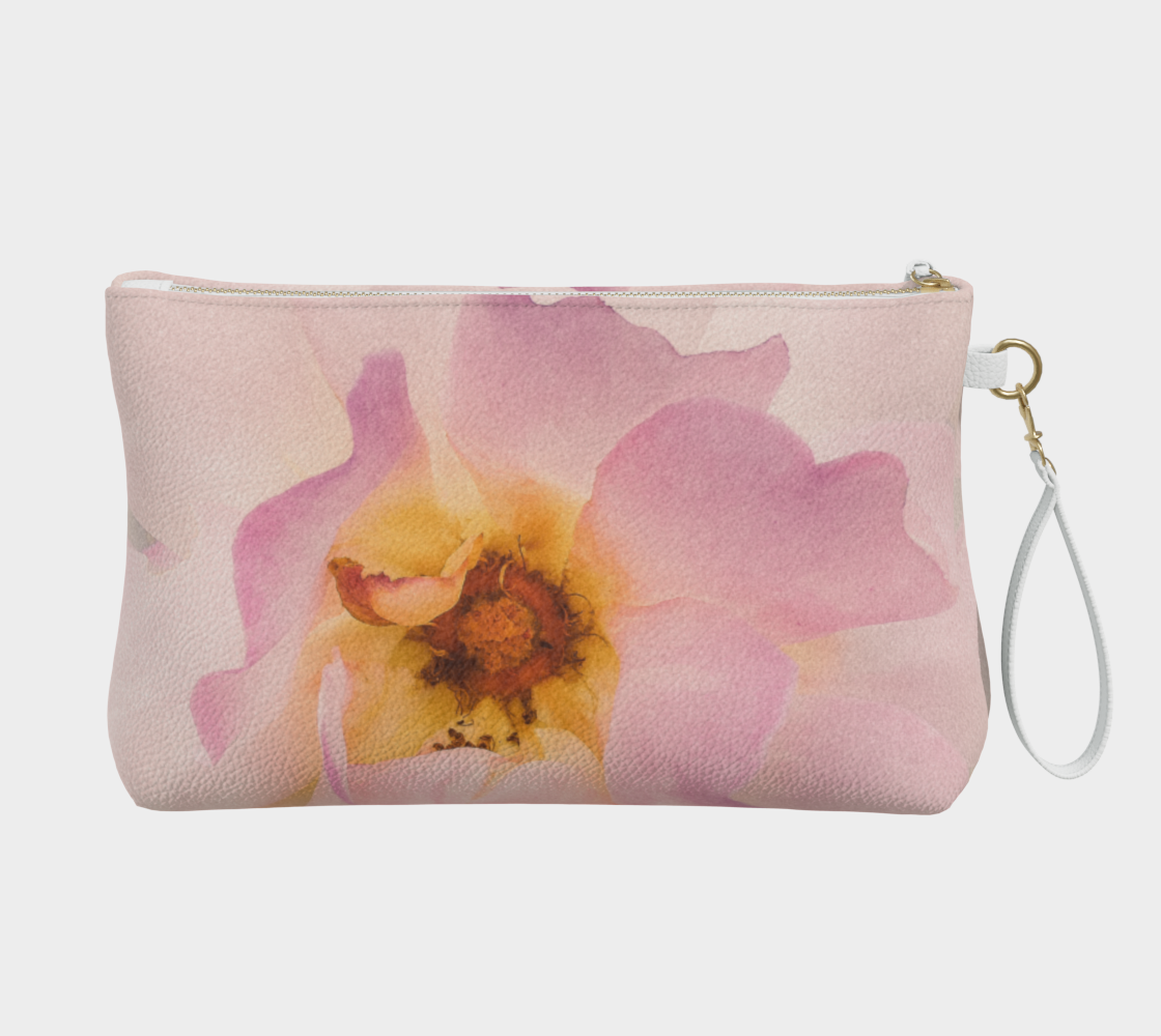 Center of My Universe Rose Vegan Leather Makeup Bag