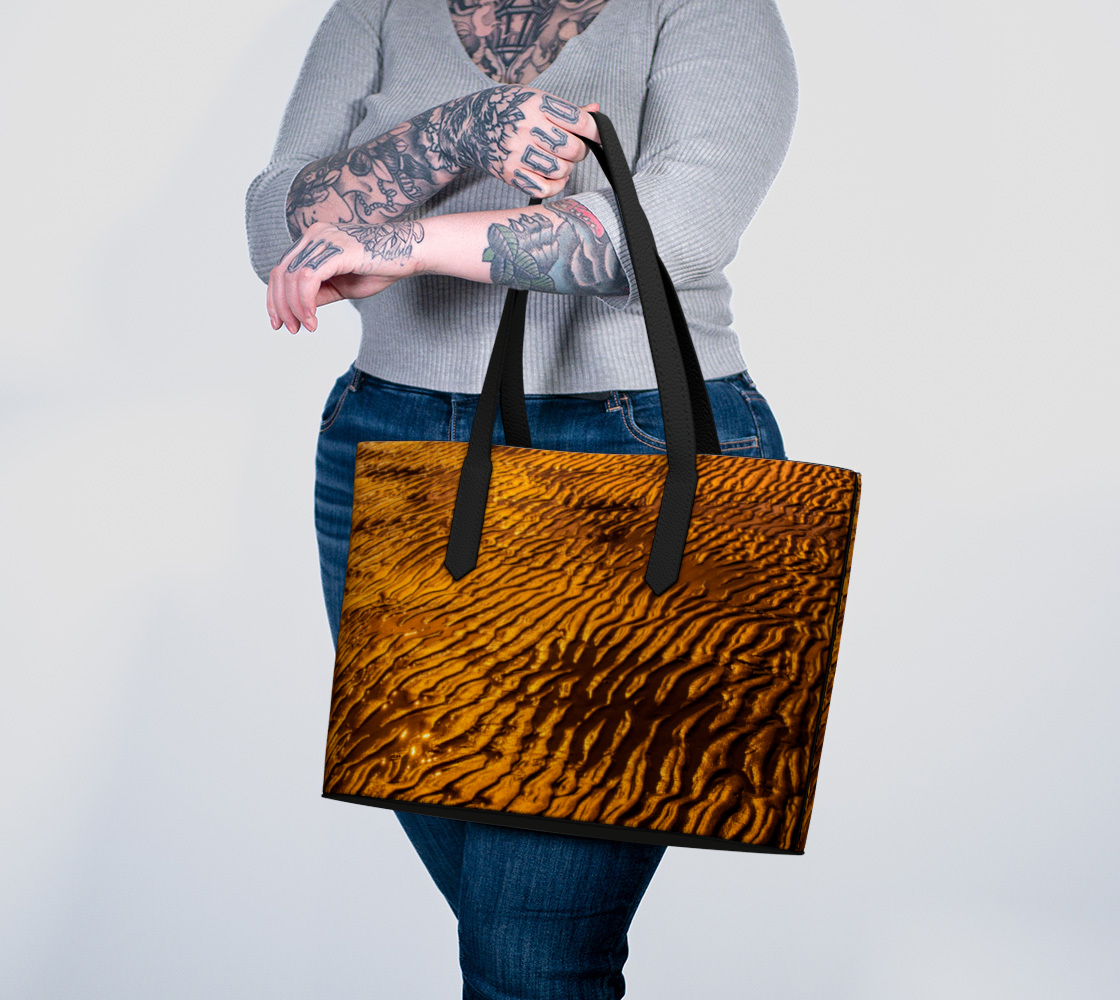 Golden Sand Vegan Leather Tote Bag