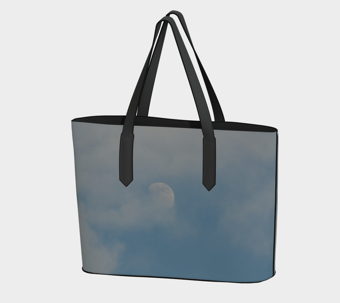 Vancouver Island Full Moon Vegan Leather Tote Bag