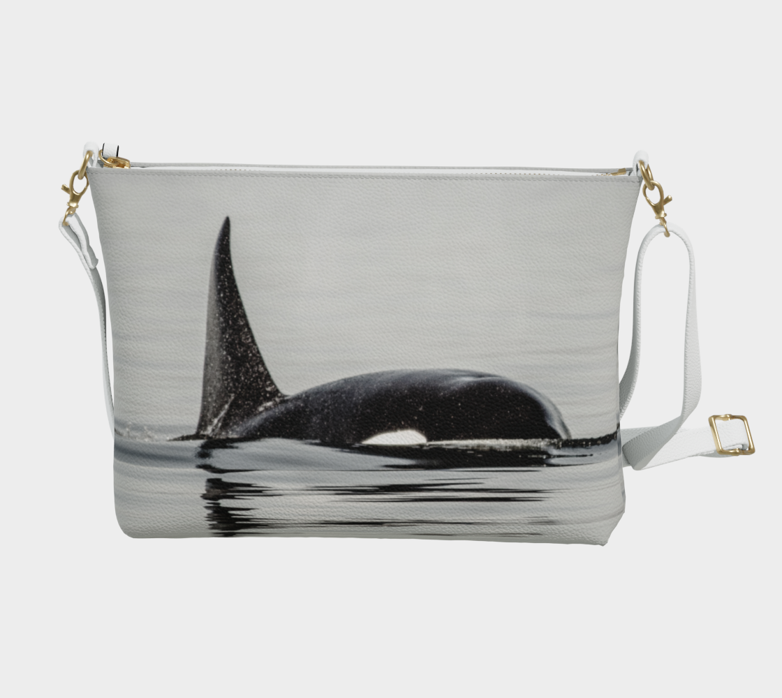 Orca Spray Vegan Leather Crossbody Purse