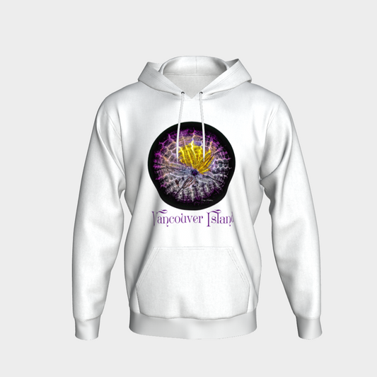 Spotlight Sand Dollar Vancouver Island Unisex Pullover Hoodie Your Van Isle Goddess unisex pullover hoodie is a great classic hoodie!  Created with state of the art tri-tex material which is a non-shrink poly middle encased in two layers of ultra soft cotton face and lining