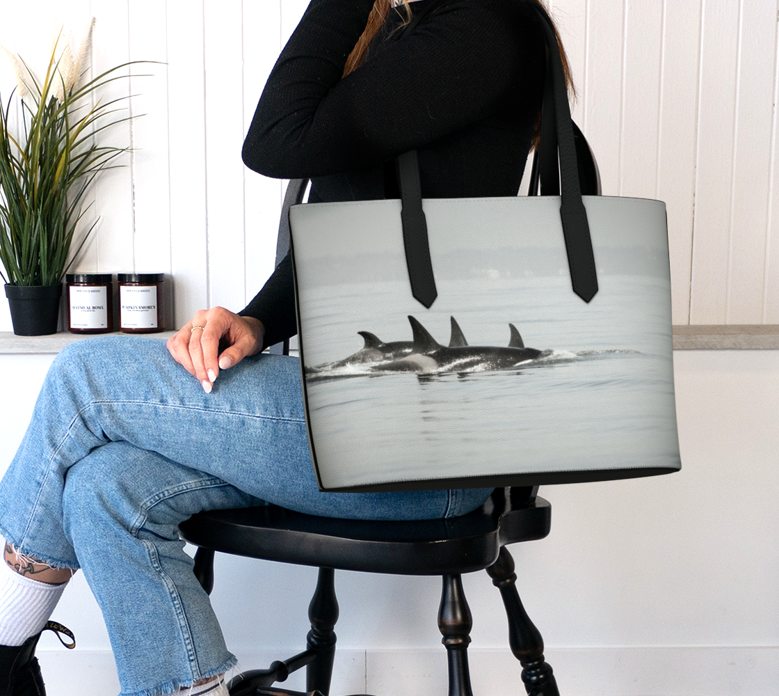 Orca Formation Vegan Leather Tote Bag